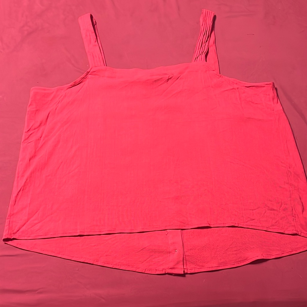 Nwt Market & Spruce Coral Button Down Tank Top Size 1x — image 5 of 8